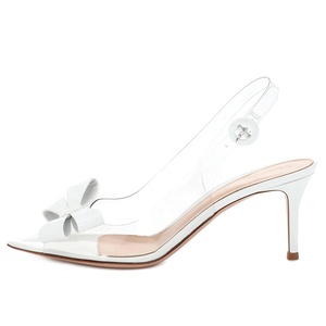 Escarpins transparents à bout ouvert avec nœud, talons hauts à bride arrière pour femmes - Product Image 6