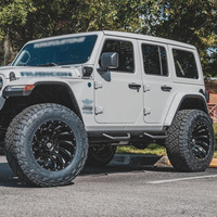 Jantes forgées tout-terrain Flowtone 20 pouces 6x135/139.7 Noir brillant 4x4 SUV à rebord profond pour Hummer H2 H3 RAM 1500 Jeep