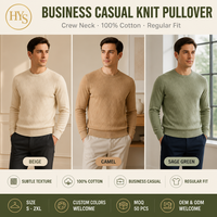 Pull à col rond pour homme en coton 100% - Vente en gros d'usine