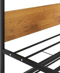 Estructura de <span class=keywords><strong>cama</strong></span> de metal moderna Cabecero de MDF con base de <span class=keywords><strong>cama</strong></span> <span class=keywords><strong>nido</strong></span> extraíble separada Dormitorio Hotel Apartamento Villa Sótano - Product Image 6
