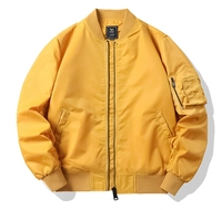 Veste de vol pour homme MA-1 coupe-vent d'extérieur, veste de vol zippée à ressort, blouson bombardier léger personnalisable