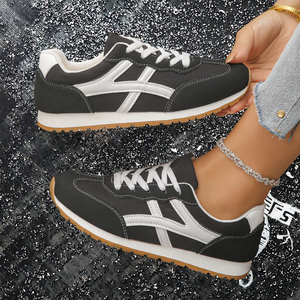 Zapatillas de Skateboarding Retro para Mujer, Color Block, Bajas, Casuales, para Caminar - Product Image 3