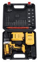 Perceuse à percussion sans fil 20V à batterie avec mandrin sans clé, moteur à balais et tournevis électrique – Kit complet