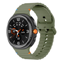 Bracelet de montre sport intelligent en silicone avec coutures ondulées tendance pour Samsung Watch 8 9 Watch8 Classic