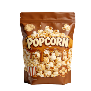 Sachet d'emballage alimentaire en Mylar plastique de qualité alimentaire, refermable, imprimé sur mesure, avec fermeture éclair, pour pop-corn et snacks, fabriqué en usine OEM - Product Image 2