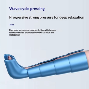 Masseur <span class=keywords><strong>de</strong></span> compression d'air pour les jambes sans fil avec 5 chambres, coussin d'air pour les pieds, thérapie thermique, botte <span class=keywords><strong>de</strong></span> massage pour la relaxation musculaire et la stimulation <span class=keywords><strong>de</strong></span> la récupération - Product Image 4