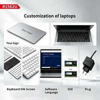 Nuovo Laptop da 15.6" con Intel Celeron 5205U, SSD da 256GB, Schermo IPS Full HD, Tastiera Inglese per Uso Domestico e Studentesco, Windows 11 Opzionale