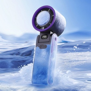 Mini Ventilador USB Portátil Turbo Plegable para Cuello, Enfriamiento con Hielo, Portátil para Exteriores, Ventiladores de Compresión Fría de Alta Velocidad con Pantalla Digital - Product Image 5