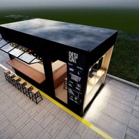 Conteneur Aménagé Pliable de 20 et 40 Pieds, Design Bar, Café, Boutique ou Restaurant à Vendre