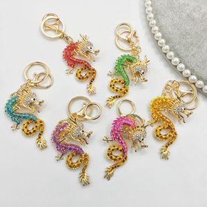 Trung Quốc hoàng đạo Keychain năm của con rồng Rhinestone pha lê móc chìa khóa xe Túi Mặt dây chuyền Rồng Móc Khóa Kim Cương rồng Keychain - Product Image 3