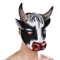 Masque de tête de vache réaliste 3D en mousse PU semi-artisanal pour performance de fête de Pâques et de carnaval, idéal pour le commerce extérieur en Chine