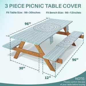 8ft dệt đàn hồi Polyester Khăn trải bàn Stain kháng và tái sử dụng Patio vải cho cắm trại RV du lịch ghế bao gồm - Product Image 3