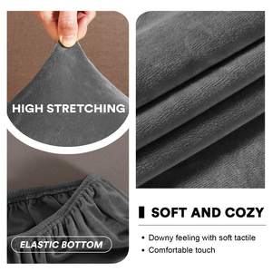 <span class=keywords><strong>Housse</strong></span> <span class=keywords><strong>de</strong></span> <span class=keywords><strong>chaise</strong></span> en velours doux et lisse pour la maison - Product Image 2