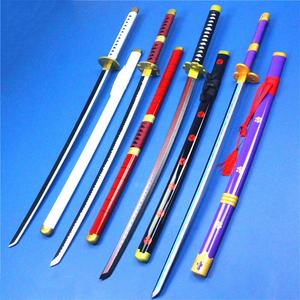 Gran oferta, artículo de Cosplay de la espada de bambú de madera, la <span class=keywords><strong>Katana</strong></span> <span class=keywords><strong>Original</strong></span>, el patrón de hoja <span class=keywords><strong>Original</strong></span> de una pieza Luffy Zoros - Product Image 1