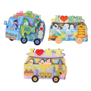 Adhesivo de imán de nevera de recuerdo promocional, regalos <span class=keywords><strong>pequeños</strong></span>, paisaje de campo, turismo, Artware, pegatina de imán de nevera de madera personalizada - Product Image 1