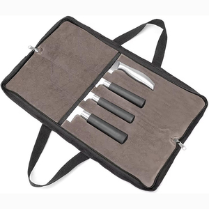 Free sample Wholesale Custom Duty <b>Waxed</b> <b>Canvas</b> Tool Knife Zipper <b>Bag</b> Knives Portable Chefs Knife <b>Bag</b> - Product Image 5