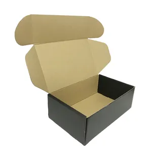 Custom Black Mailer Box Sample with Logo Factory Price Shipping Box Corrugated Carton Sample for Small Business