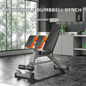Adjustable Foldable Workout <b>Bench</b> Metal Weight Training <b>Bench</b> 200kg Capacity Black Frame for Home Gym - Product Image 2