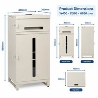 Armoire de rangement extérieure grande capacité pour livraisons, boîte de colis antivol avec fenêtre de visualisation, couleur personnalisable disponible