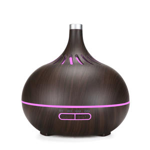 Tuya Wood Grain Aroma Diffuser 400Ml Wifi <b>Humidifier</b> With Led Light Home And Commercial Use - Product Image 2