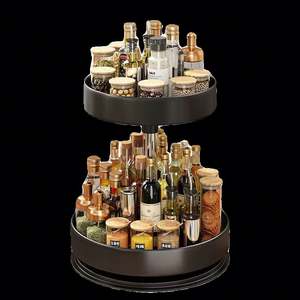 Estante de Almacenamiento Multifuncional de Acero al Carbono para Cocina, Estante Giratorio para Especias, Caja Especial para Aceite, Sal, Salsas, Vinagre y Condimentos - Product Image 5