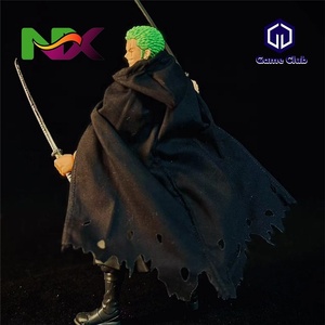 ชุดอุปกรณ์เสริมเสื้อคลุมมีฮู้ดสีดำแบบเสียหาย ขนาด 1/12 สำหรับฟิกเกอร์ตัวละครหญิง Mobile Suit Girl ของ Romankey ขนาด 6 นิ้ว - Product Image 1