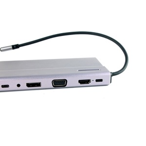 Vcom 15 trong 1 máy tính xách tay Docking MST SST đa màn hình USB C <span class=keywords><strong>HUB</strong></span> USB3.1 splitter 4K HDMI dp VGA Gigabit Ethernet PD phí - Product Image 5
