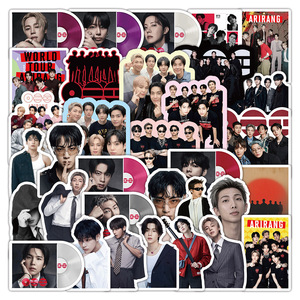 50 Pezzi Nuovi Adesivi Graffiti per Album <span class=keywords><strong>Musicali</strong></span> Coreani ARIRANG, Decorazione per Bottiglie, Adesivi Kpop Idol Bangtan - Product Image 1