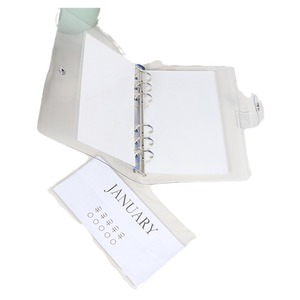 Raccoglitore per <span class=keywords><strong>la</strong></span> Sfida di Risparmio di 12 Mesi 2.5K/5K/10K, in PVC Trasparente, a Fogli Mobili, per <span class=keywords><strong>la</strong></span> Gestione del Contante, con Design Floreale e 12 Buste in PP - Product Image 5