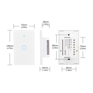 Interruptor de 3 bandas <span class=keywords><strong>Wifi</strong></span> estándar de EE. UU. Interruptor de luz de interruptor inteligente Tuya con productos neutrales para el hogar inteligente - Product Image 6