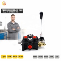Vanne de commande directionnelle monobloc hydraulique Junbao ZT20 1 bobine 25 GPM 90 LPM 3000 PSI pour tracteur niveleuse OEM