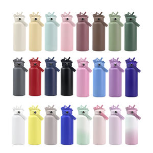 Vaso Térmico Personalizado con Tapa de Colores 18oz 32oz Recubierto en Polvo Botella de Agua de Acero Inoxidable Aislada al Vacío de Doble Pared con Popote - Product Image 2