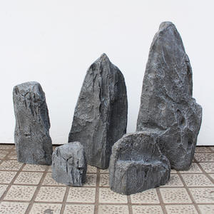 Vendita calda 5 pezzi Set di blocchi di pietra artificiale di Design moderno giardino esterno decorazione dell'hotel pietre finte un terreno specifiche - Product Image 1