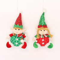 Arbre de Noël Navidad 30cm Elfes Elfe de Noël Jambes suspendues Arbre de Noël Pendentif Elfes de Noël
