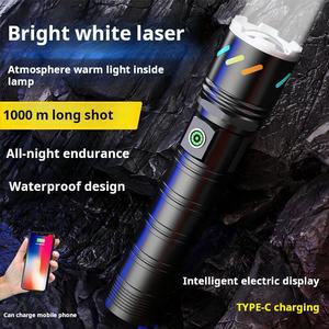 <span class=keywords><strong>Linterna</strong></span> ultra brillante de lúmenes altos, <span class=keywords><strong>linterna</strong></span> táctica de luz Led recargable blanca de largo alcance - Product Image 4