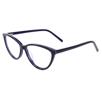 Lunettes de vue unisexes œil-de-chat vintage en acétate, monture noire, protection oculaire pour ordinateur, vente en gros