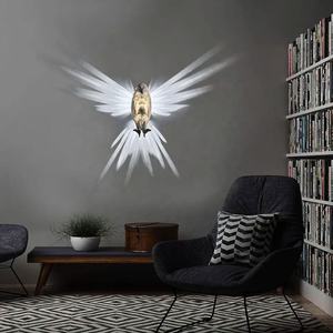 Shingel 3d Animaux Led Applique Murale Night Owl Lampes Suspendues Brancher Dans Le Mur Pygargue À <span class=keywords><strong>Chauve</strong></span> Lanterne Murale Lion Lampe - Product Image 5
