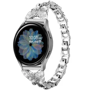Correas de reloj de acero inoxidable a <span class=keywords><strong>precio</strong></span> de fábrica para <span class=keywords><strong>Samsung</strong></span> Galaxy <span class=keywords><strong>Watch</strong></span> 3 4 <span class=keywords><strong>5</strong></span> <span class=keywords><strong>Pro</strong></span> Active 2 20mm pulsera de moda de liberación rápida - Product Image 3