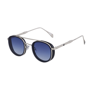 Gafas <span class=keywords><strong>de</strong></span> <span class=keywords><strong>Sol</strong></span> Partagas Retro Punk con Diseño <span class=keywords><strong>de</strong></span> Doble Puente Ovalado <span class=keywords><strong>y</strong></span> Protección UV400 para Hombre - Product Image 4