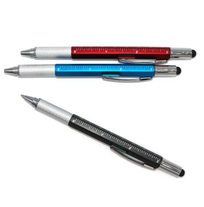 Stylo à bille multifonction 6 en 1 avec règle et niveau, logo personnalisé - Product Image 6