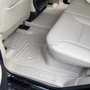 KQD TPE Waterproof 5D Non-Skid Car <b>Floor</b> Mat for LAND CRUISER 2023 Beige Color Full Set - Product Image 4