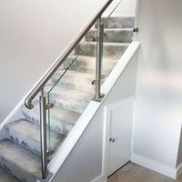 Design moderne 304/316/2205 Inox Acier inoxydable Ascenseur Rail Balcon Balustrade Post Escalier Main courante avec garde-corps en verre