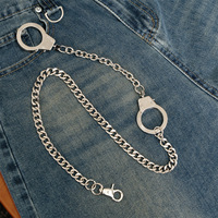 Chaîne de pantalon en alliage de zinc robuste, style punk gothique, pour jean, chaîne de portefeuille, chaîne de pantalon superposée, accessoires de pantalon, vente en gros OEM