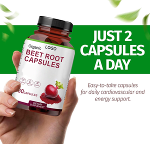 Extracto de alta calidad 50:1, cápsulas de raíz de remolacha de pimienta negra orgánica para adultos, vitaminas antioxidantes de apoyo inmunológico B9 B12 - Product Image 2