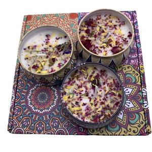 Nouvelles bougies parfumées Emballage métallique rétro créatif Non toxique Fleurs Bougies parfumées au soja - Product Image 5