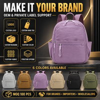 Sac à dos en nylon léger personnalisé OEM avec plusieurs poches de rangement et sangle pour chariot, idéal pour les voyages, les trajets quotidiens et le transport quotidien
