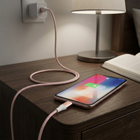 Kabel USB C 2.0 Pengisian Cepat Premium Nylon USB A ke USB C
