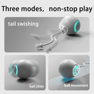 צעצוע כדור חשמלי אינטראקטיבי אוטומטי חכם צעצועים נטענת חיית מחמד כדור מחרוזת זנב אימון רטט כדור מתגלגל - Product Image 4
