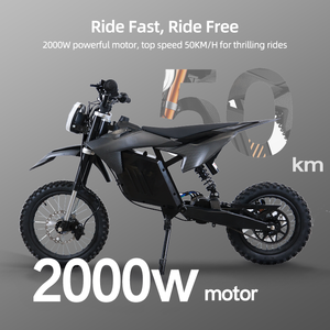 공장 직접 48V2000W 브러시리스 모터 오프로드 전기 오토바이 장거리 먼지 자전거 50 Km/H 구덩이 자전거 - Product Image 3