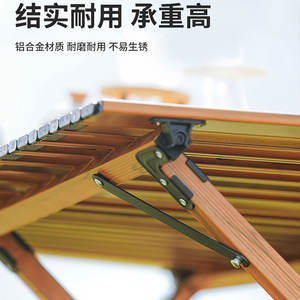 Mesa plegable para exteriores, rectangular, 118x59x44 Cm, mesa portátil para Picnic y acampada con marco de aleación de aluminio y patas de acero al carbono - Product Image 4